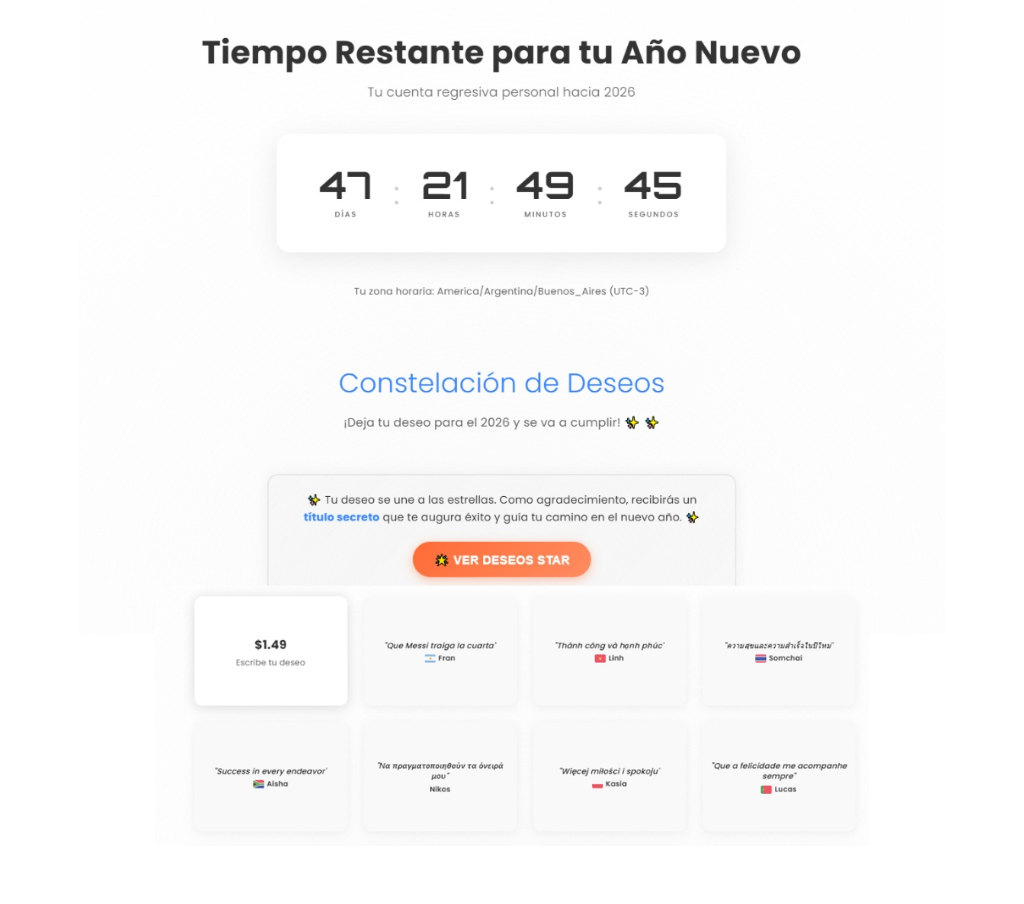 Countdown to New Year 2027 | Free Online Countdown Timer & Live Map